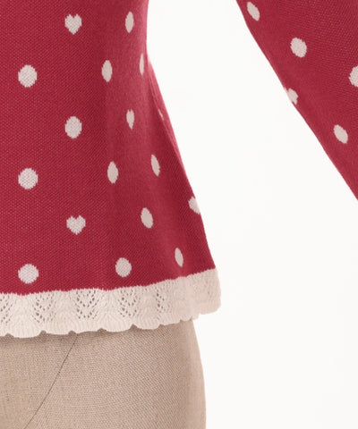 Heart Dot Knit Pullover
