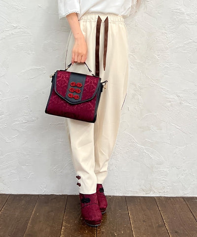 Chinese Button Side-Striped Pants