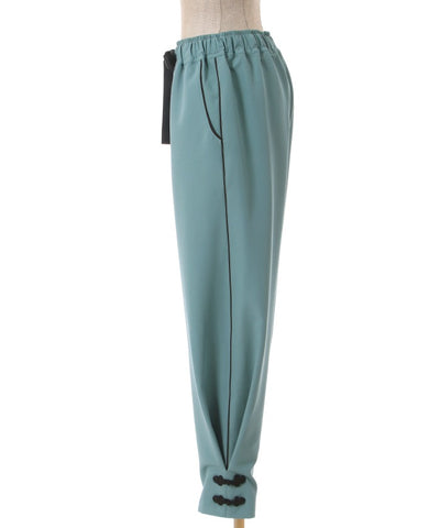 Chinese Button Side-Striped Pants
