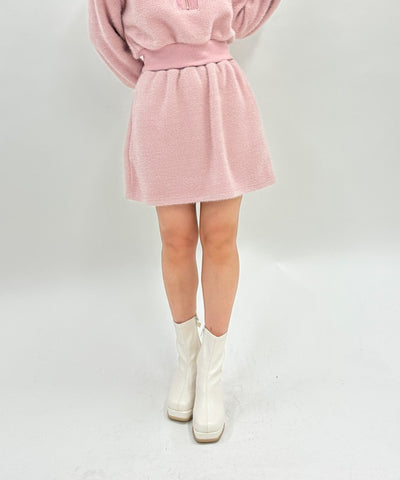 Chenille Knit Style Mini Skirt