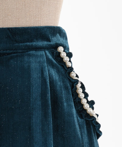 Velour Mini Skirt
