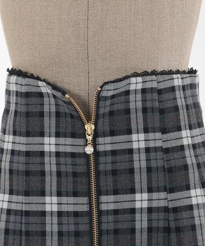 Front Zipper Long Skirt