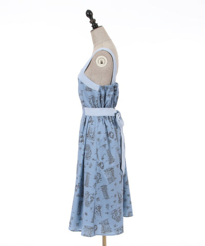 Jouy-style Tale Pattern Dress