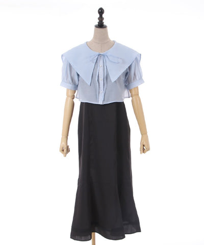 Sheer Blouse Ensemble Dress