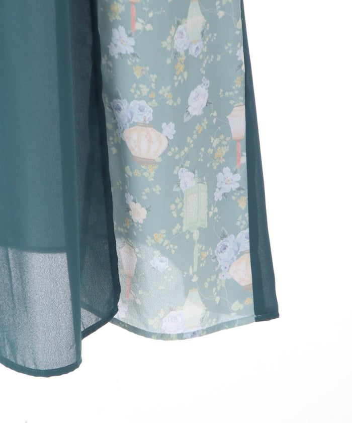 Lantern Flower Print Dress