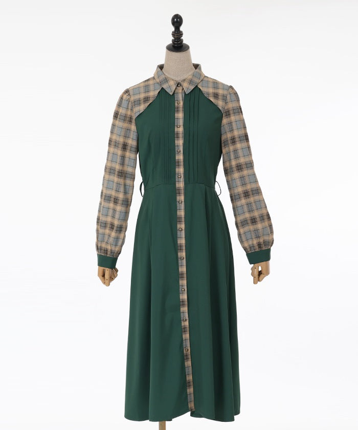 Check Bicolor Dress
