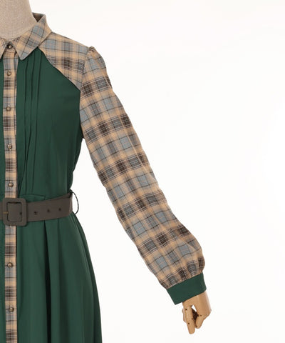 Check Bicolor Dress