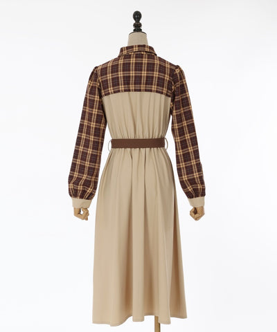 Check Bicolor Dress