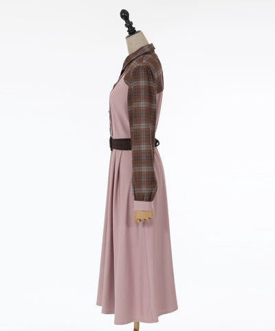 Check Bicolor Dress