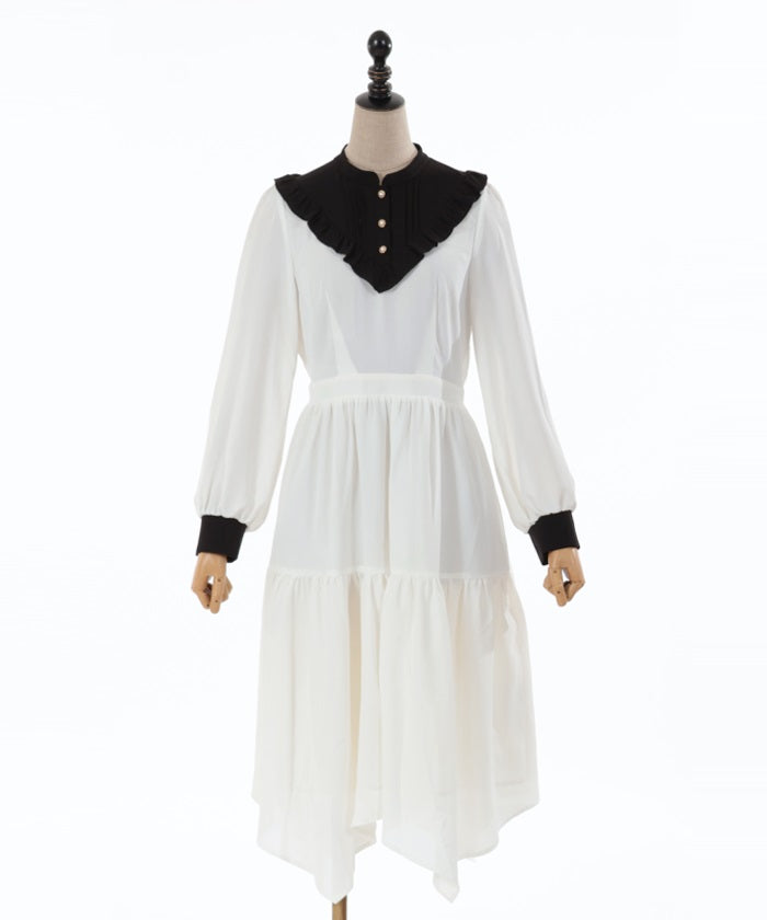 Chinese Button Embroidery Collar Dress