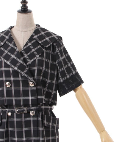 2-Way Big Collar Short-Sleeved Jacket