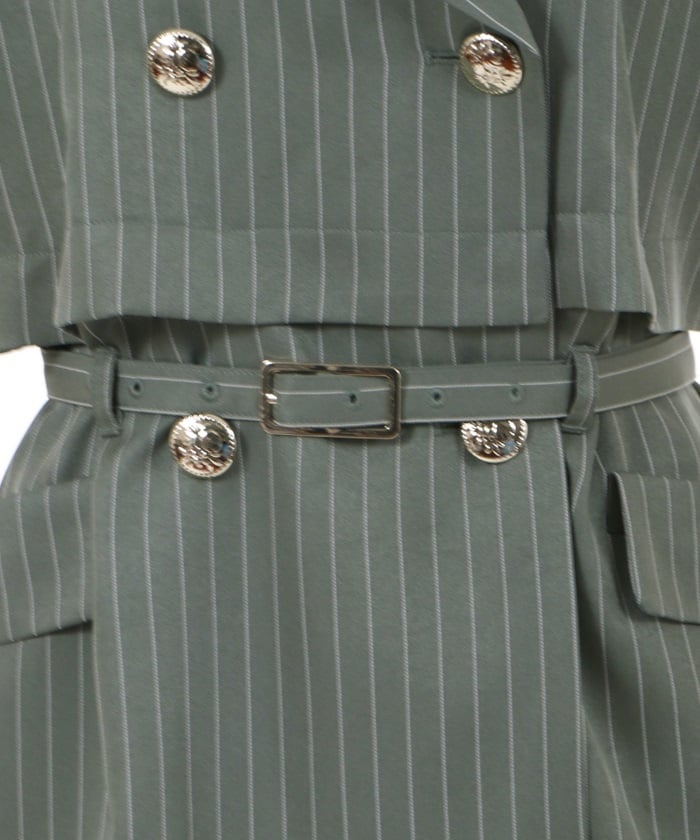 2-Way Big Collar Short-Sleeved Jacket