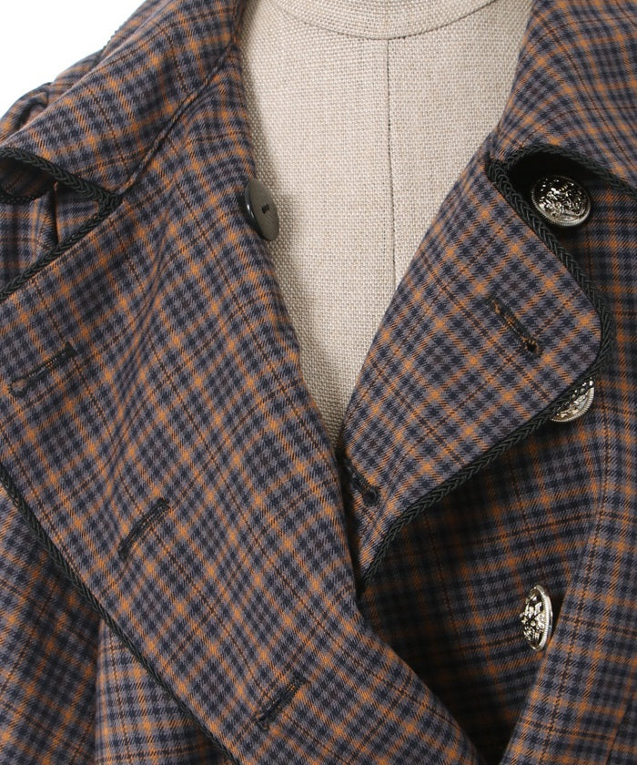 Double Button Cape Jacket