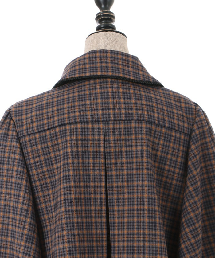 Double Button Cape Jacket