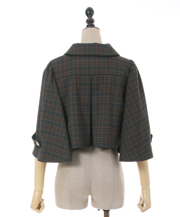 Double Button Cape Jacket