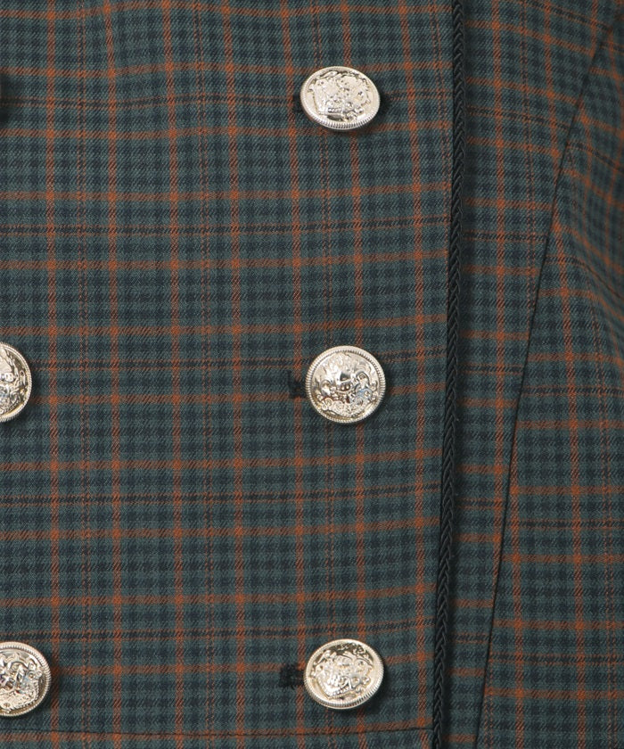 Double Button Cape Jacket