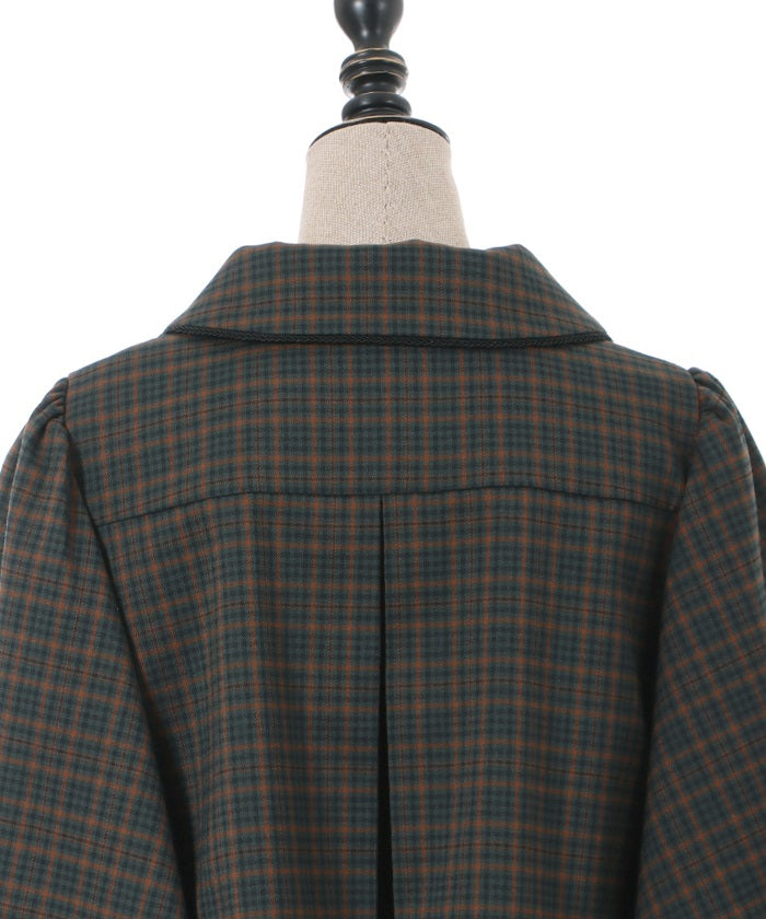 Double Button Cape Jacket