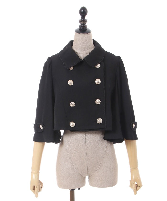 Double Button Cape Jacket