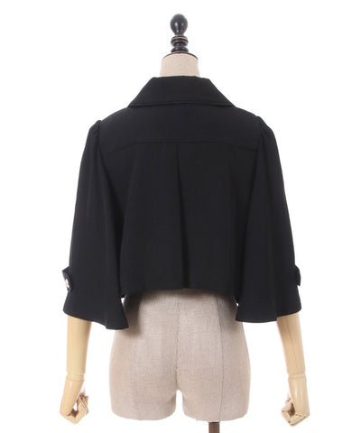 Double Button Cape Jacket