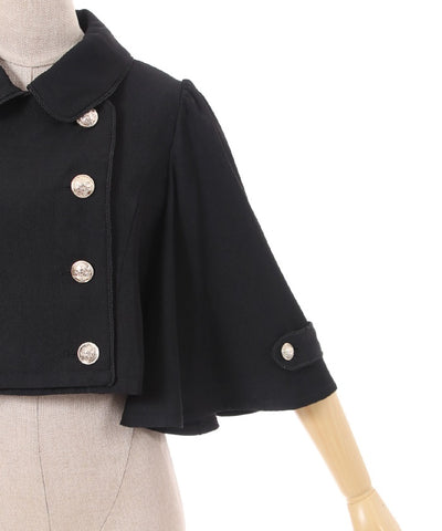 Double Button Cape Jacket