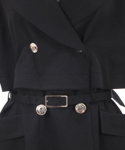 2-Way Sailor Collar Long Sleeve Jacket