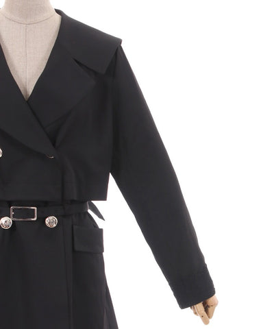2-Way Sailor Collar Long Sleeve Jacket