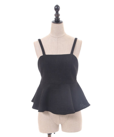 Back Ribbon Peplum Bustier