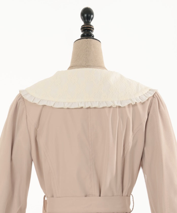 Frill Collar Girly Trench Coat – axes femme from JAPAN