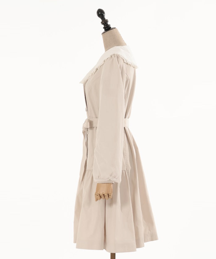 Frill Collar Girly Trench Coat – axes femme from JAPAN