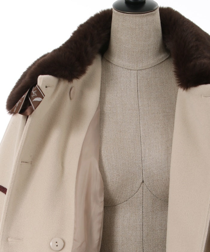 Fur Collar Cape Long Coat (Pre-order)