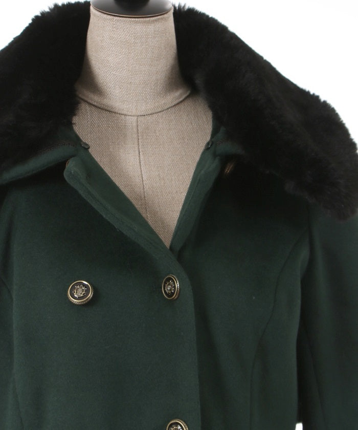 Fur Collar Cape Long Coat