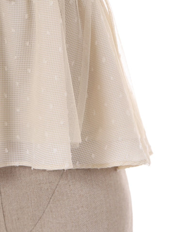 Dotted Peplum Design Blouse