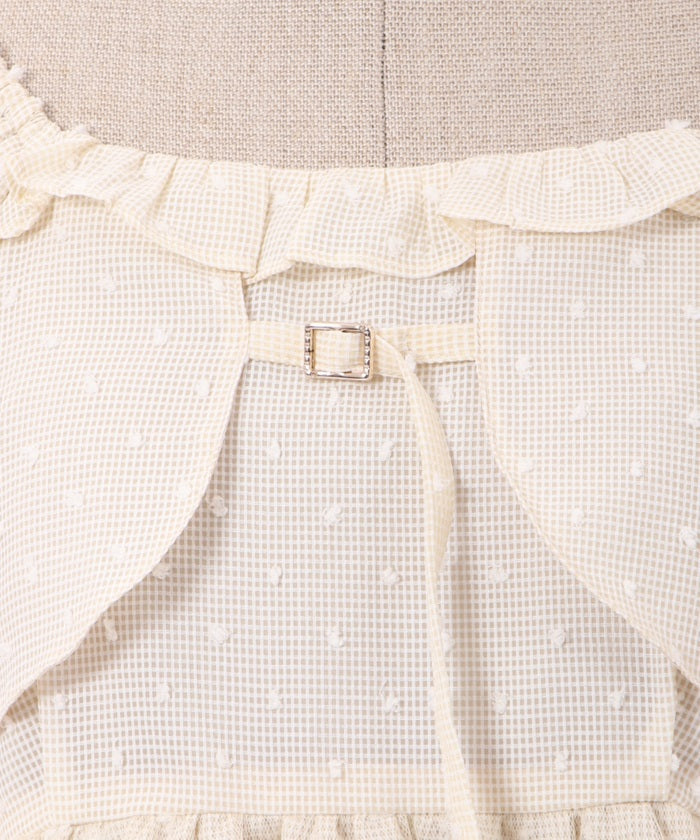 Dotted Peplum Design Blouse