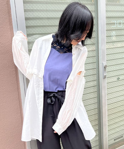 Gimmick Design Sheer Shirt