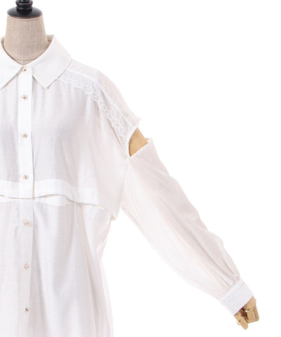 Gimmick Design Sheer Shirt