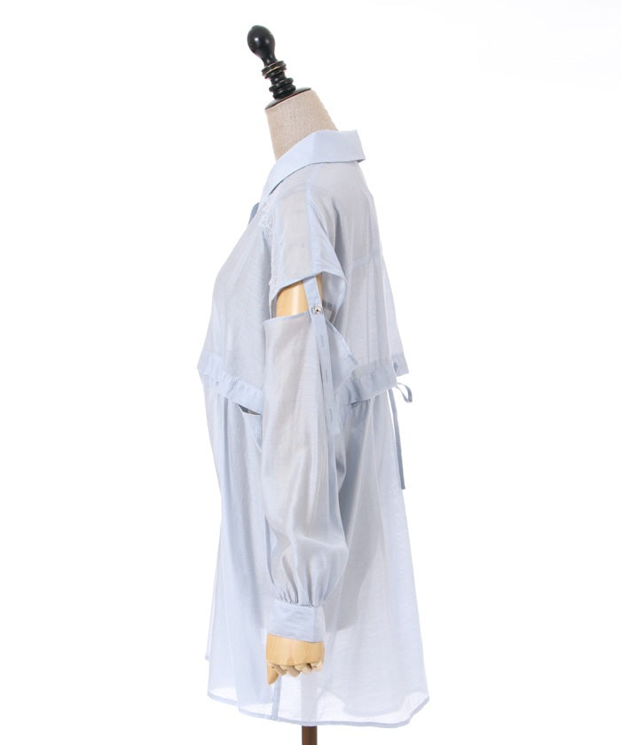 Gimmick Design Sheer Shirt