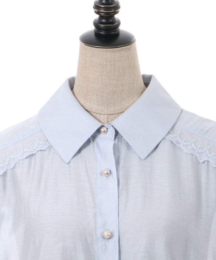 Gimmick Design Sheer Shirt