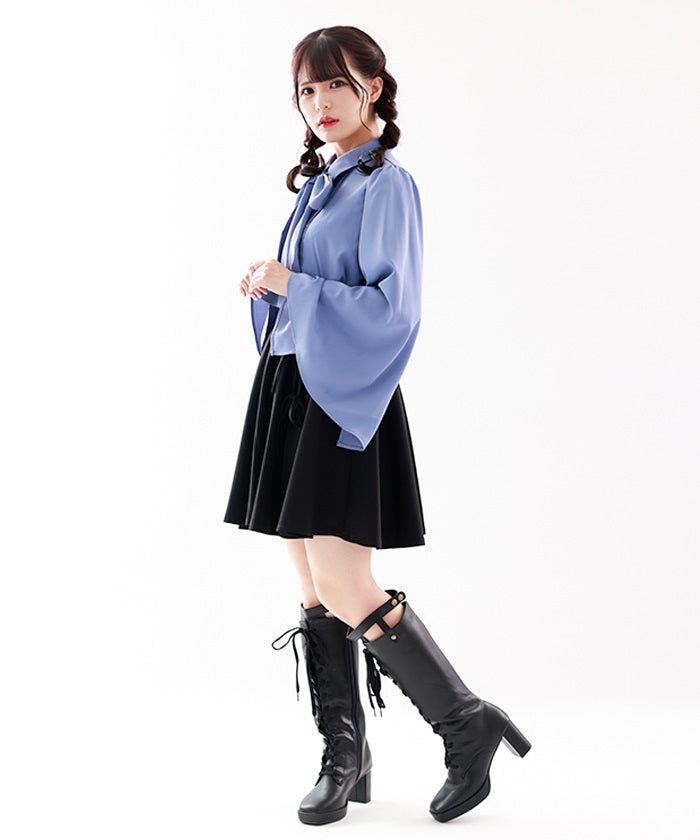 Slit Flare Sleeves Blouse