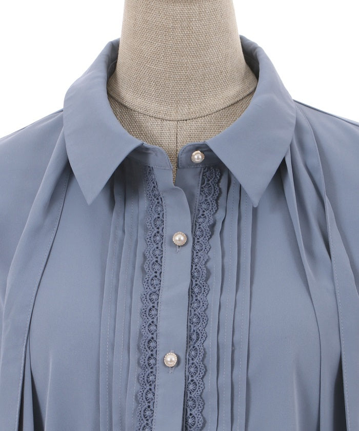 Slit Flare Sleeves Blouse