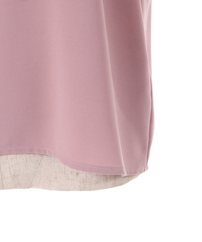 Yoke Panel Short-Sleeved Blouse