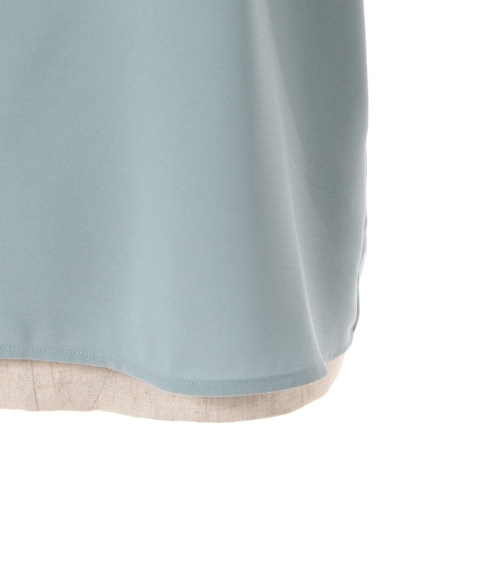 Yoke Panel Short-Sleeved Blouse