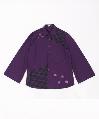 矢羽根ＰＴ＆桔梗刺繍シャツ