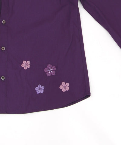 Arrow Feather Pattern & Bellflower Embroidery Shirt