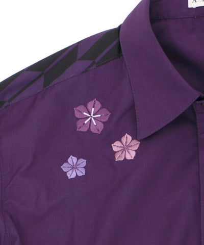 矢羽根ＰＴ＆桔梗刺繍シャツ