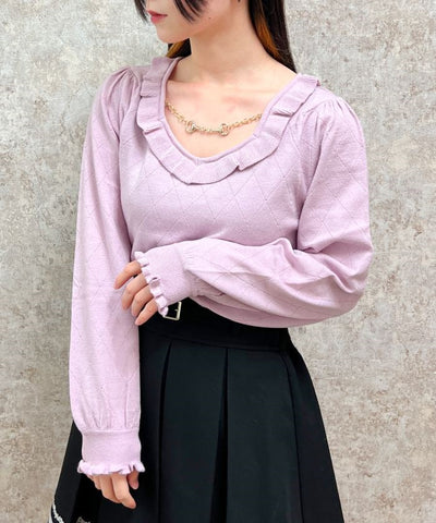 Knit Pullover with Chain Accessories