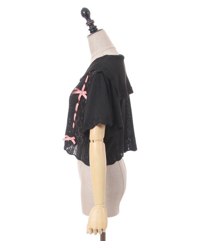 Ribbon Sailor Knit Cardigan