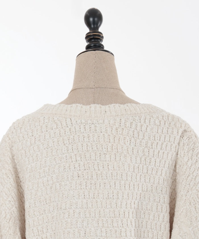 Lace-up Velour Mall Cardigan