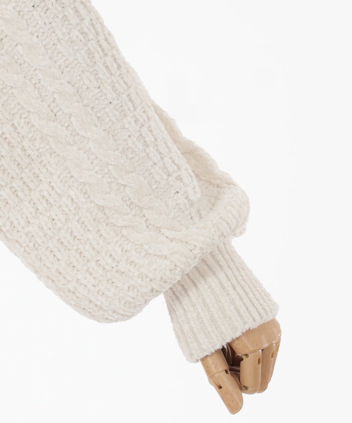 Lace-up Velour Mall Cardigan