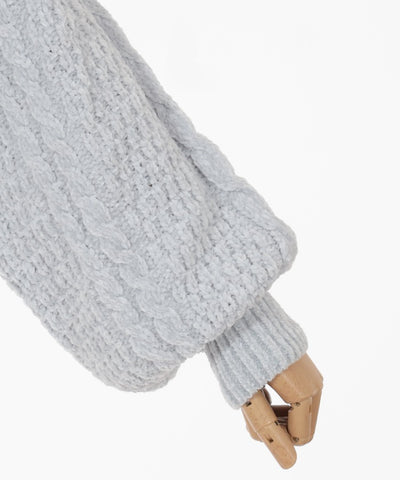 Lace-up Velour Mall Cardigan