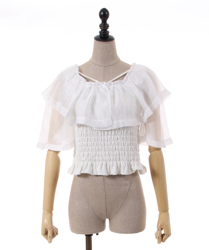 Sheer Frill Cut & Sew Pullover